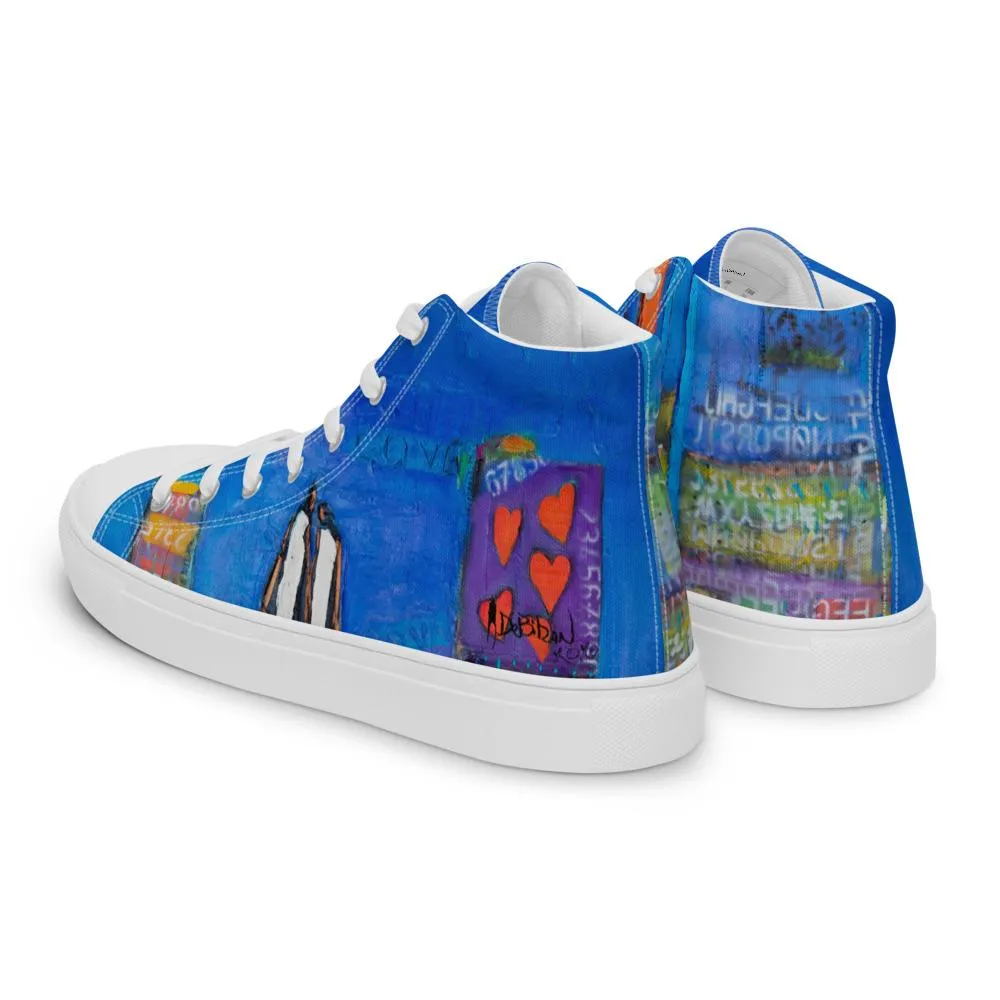 5 Of Hearts Men’s high top canvas shoes