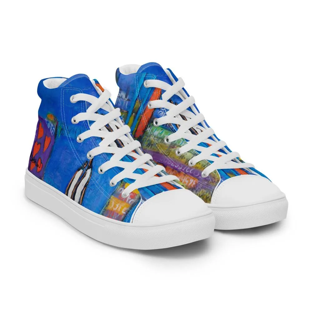 5 Of Hearts Men’s high top canvas shoes