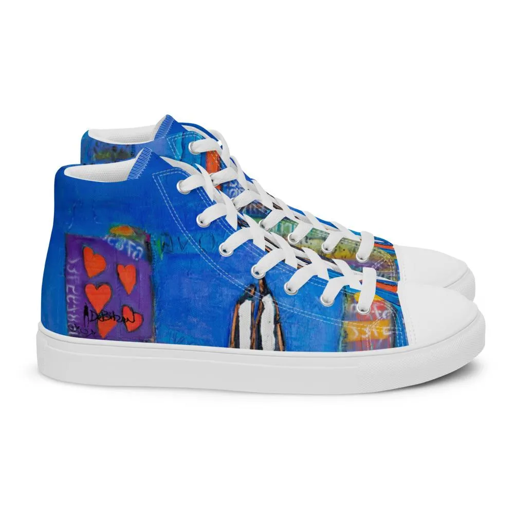 5 Of Hearts Men’s high top canvas shoes
