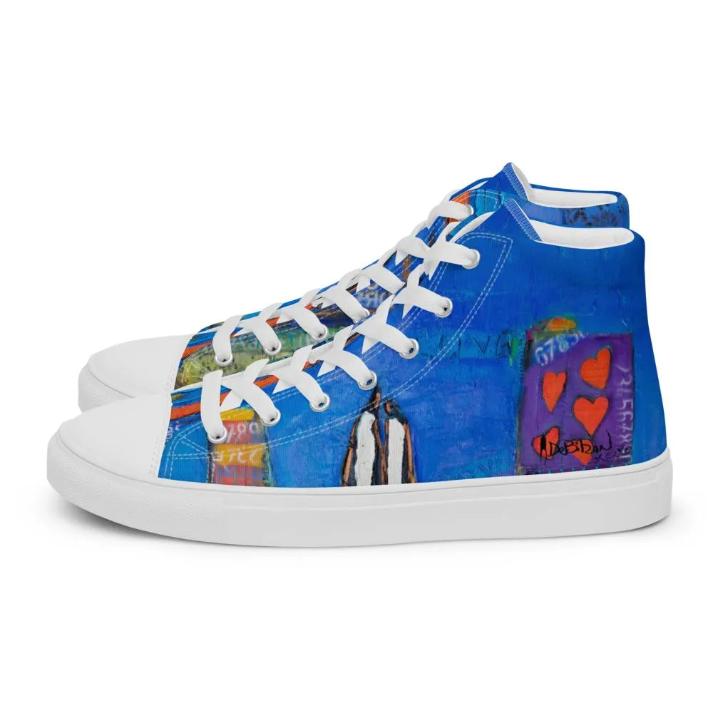 5 Of Hearts Men’s high top canvas shoes