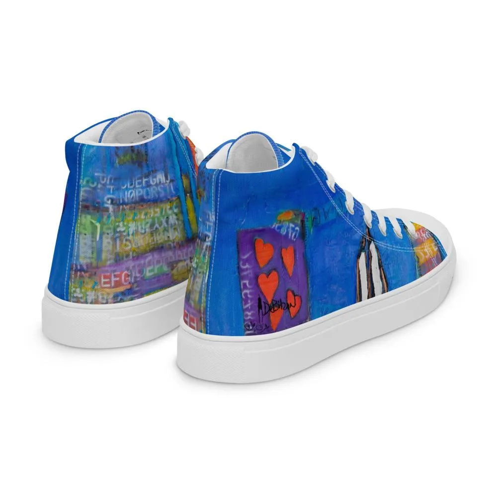 5 Of Hearts Men’s high top canvas shoes