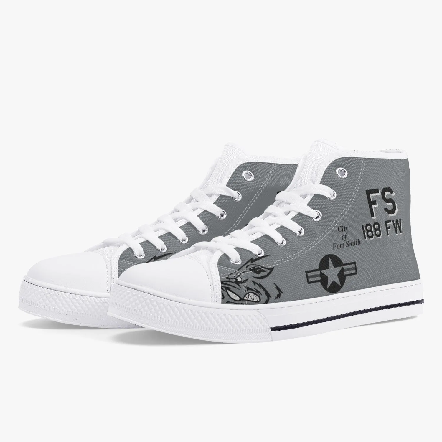 A-10 "Flying Razorbacks" High Top Canvas Shoes