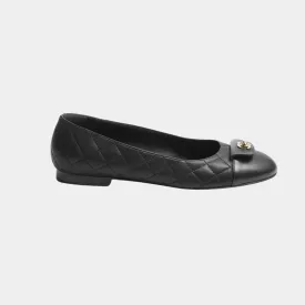 Chanel Ballet Flats Calfskin And Lambskin Black