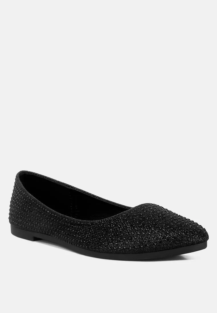 Denki Studded Ballerina Flats by London Rag