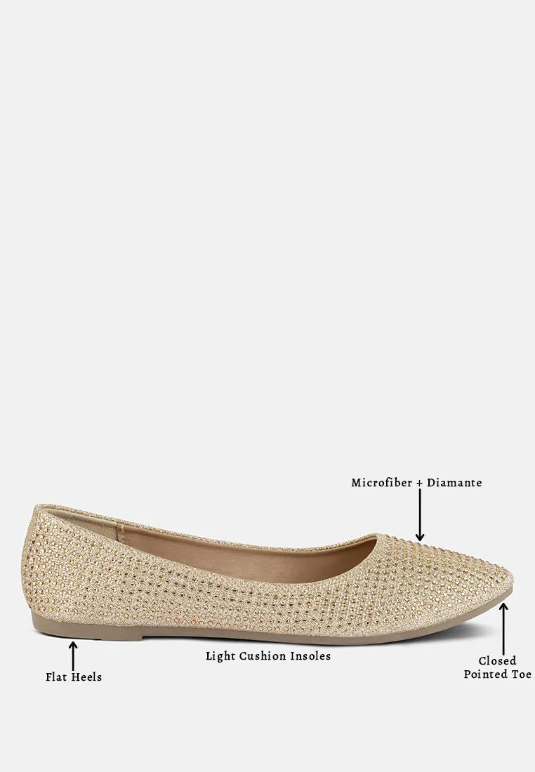 Denki Studded Ballerina Flats by London Rag