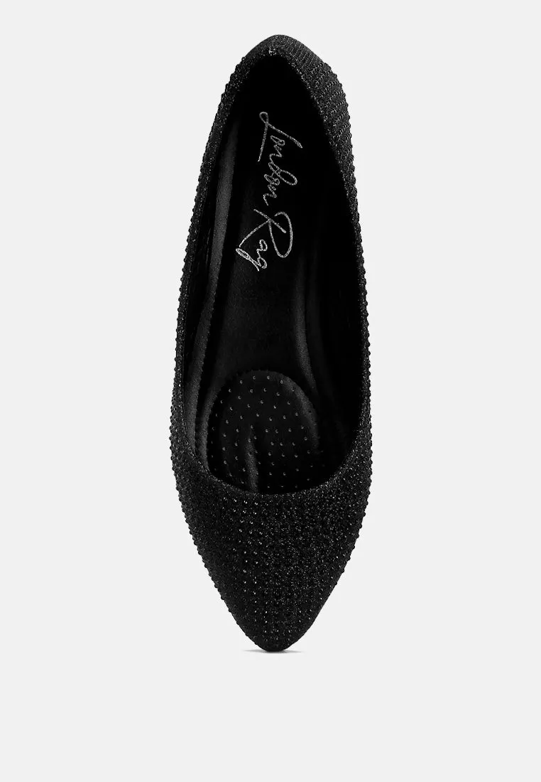 Denki Studded Ballerina Flats by London Rag