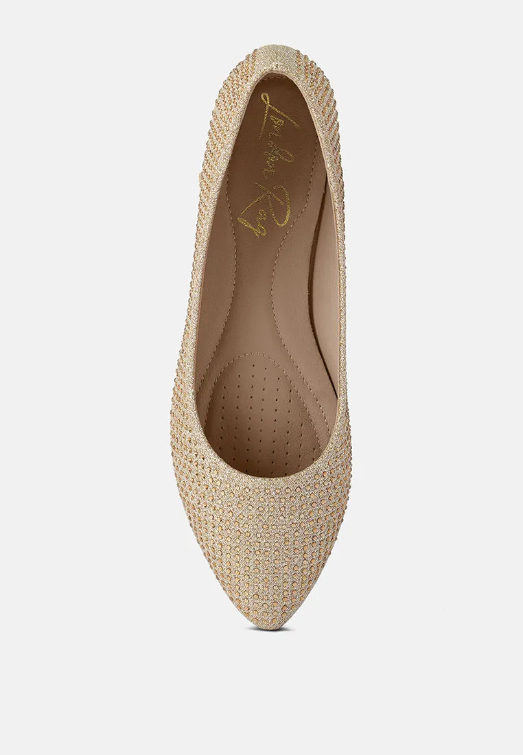 Denki Studded Ballerina Flats by London Rag