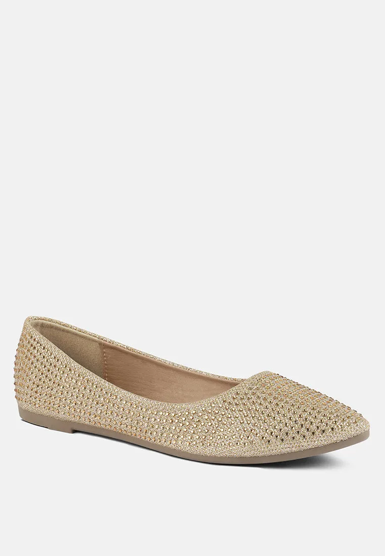 Denki Studded Ballerina Flats by London Rag