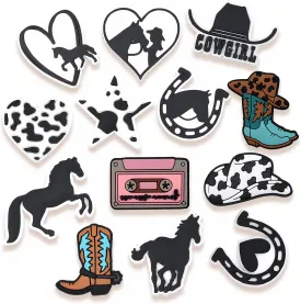 Horse Shoe Decoration Charms, Animals Charms Accessories for Shoes, Bracelets, Wristbands, Sandals, Gifts for Birthday, Party, Holiday, Kids, Teens, Adults (horse 13pcs)