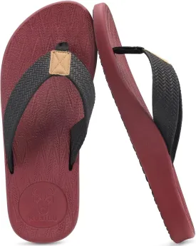 KuaiLu Mens Flip Flops Arch Support Comfortable Summer Beach Thong Sandals Yoga Foam Cushion Slip on Slippers