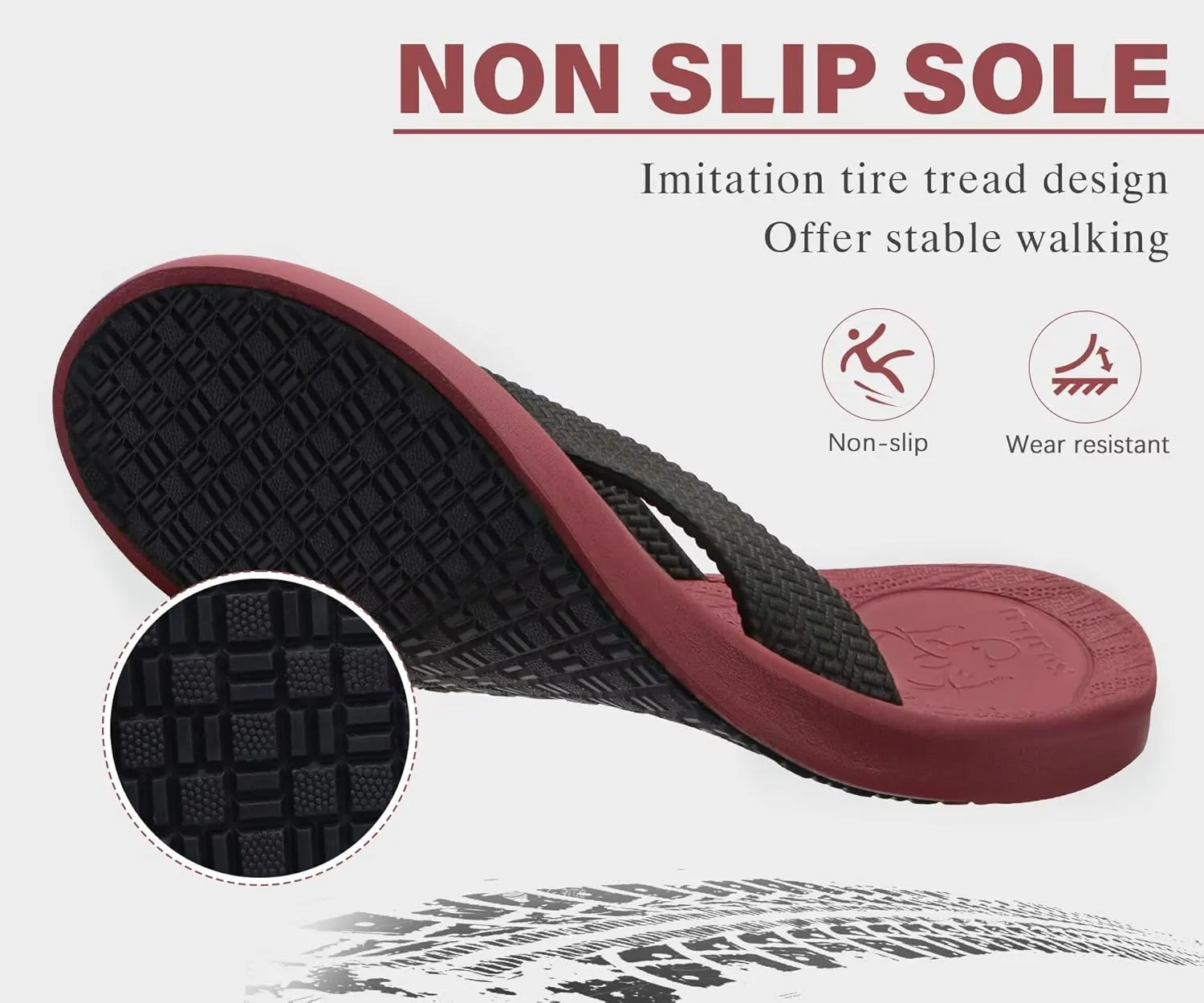 KuaiLu Mens Flip Flops Arch Support Comfortable Summer Beach Thong Sandals Yoga Foam Cushion Slip on Slippers