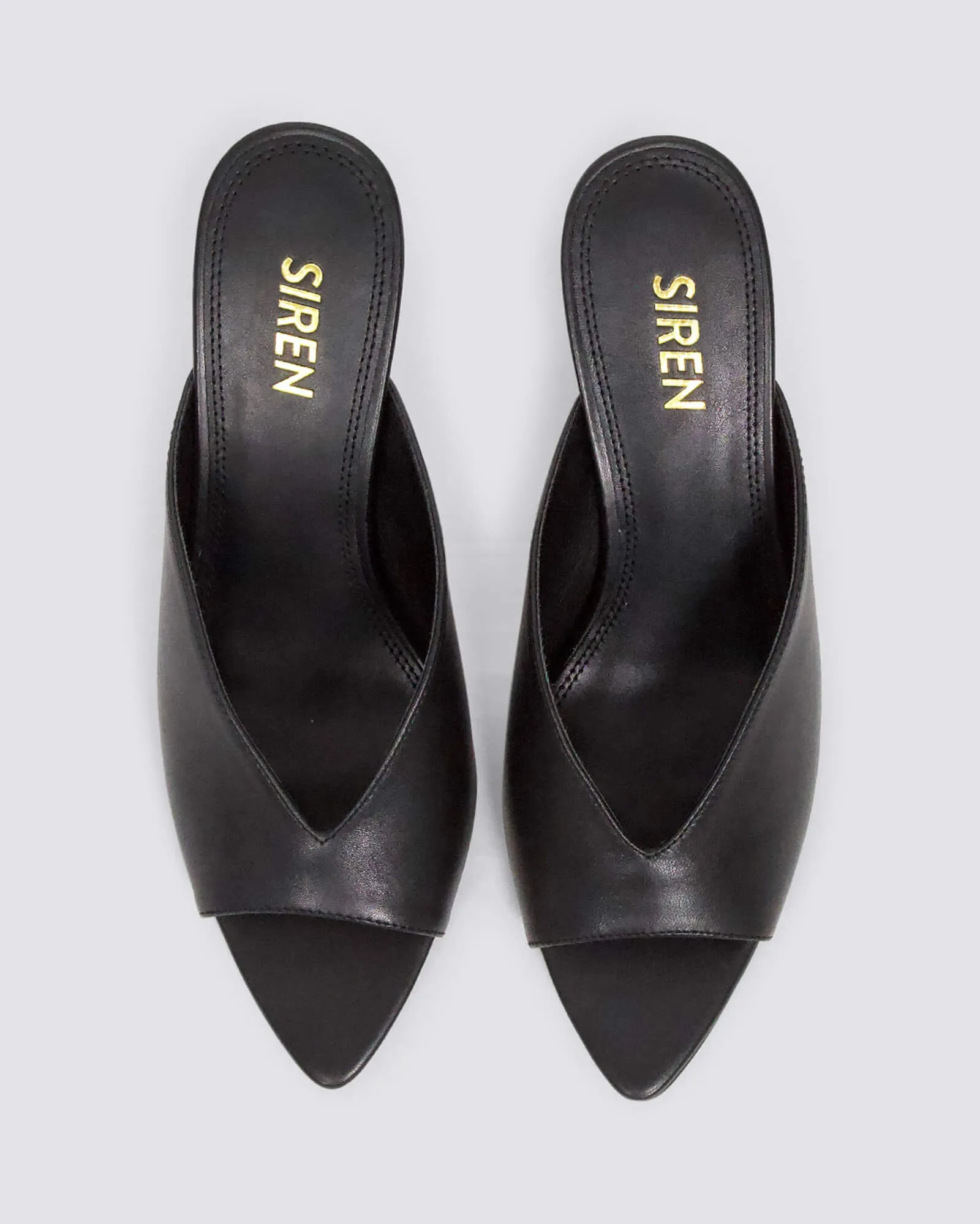 MABEL MULES BLACK LEATHER
