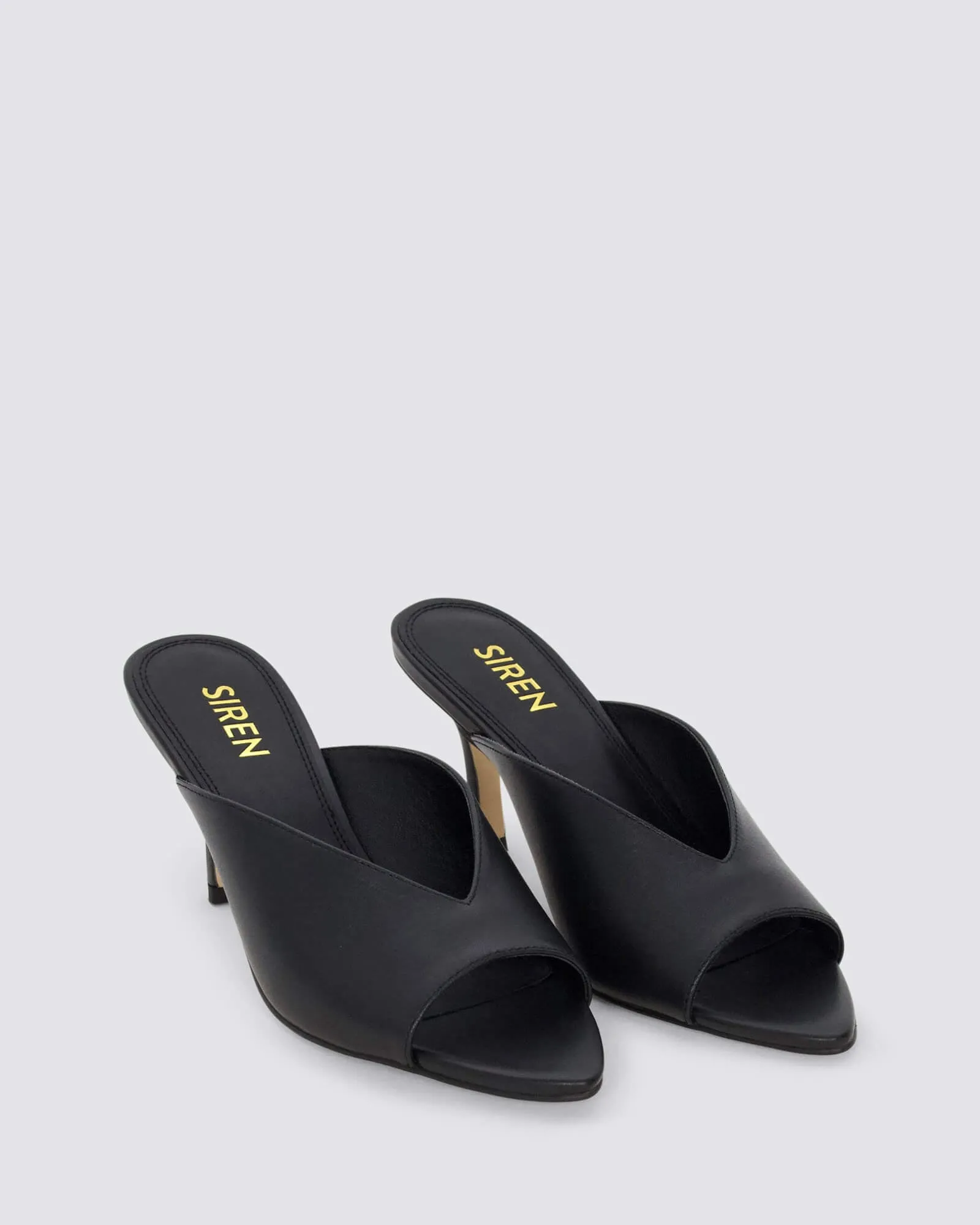 MABEL MULES BLACK LEATHER