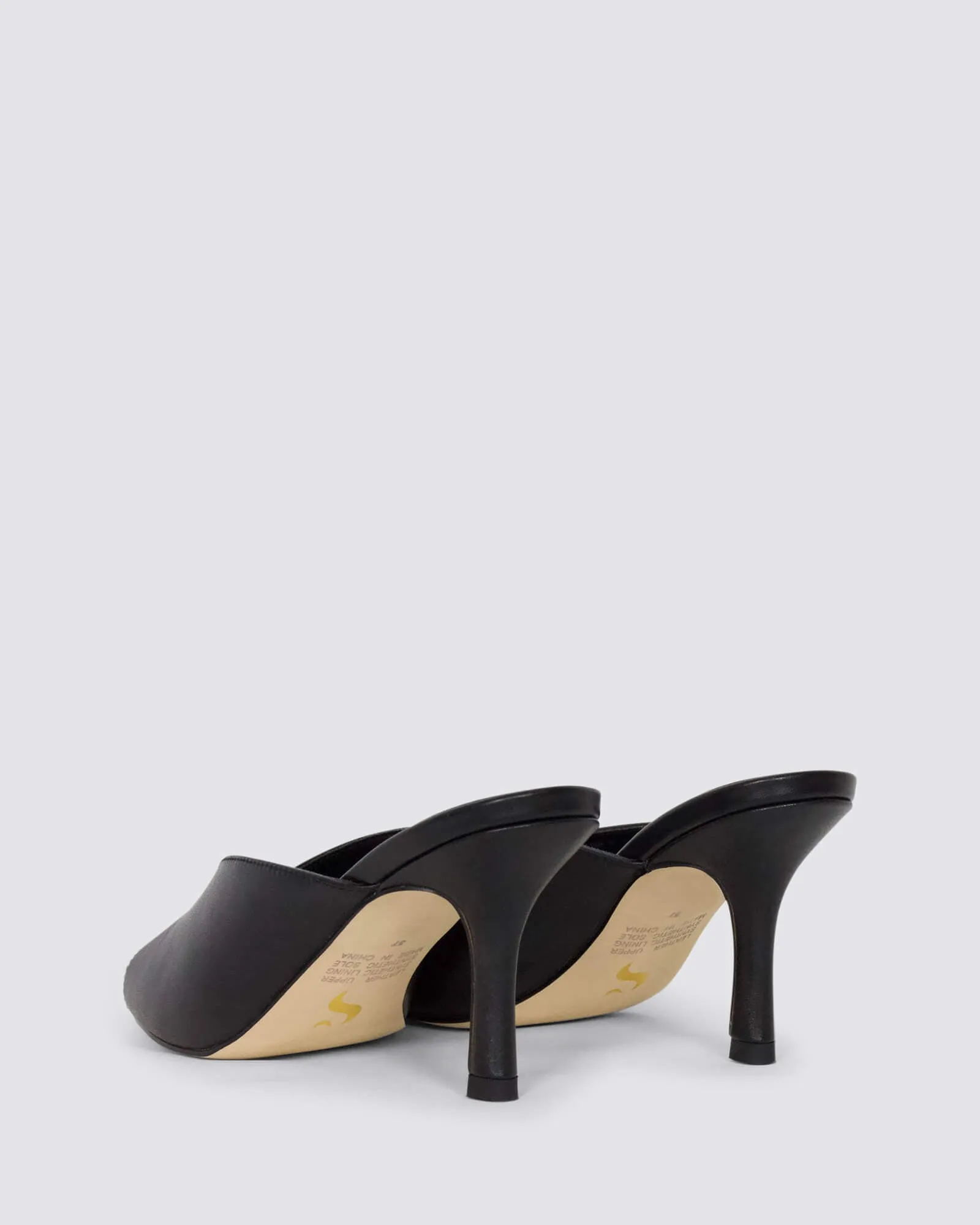 MABEL MULES BLACK LEATHER