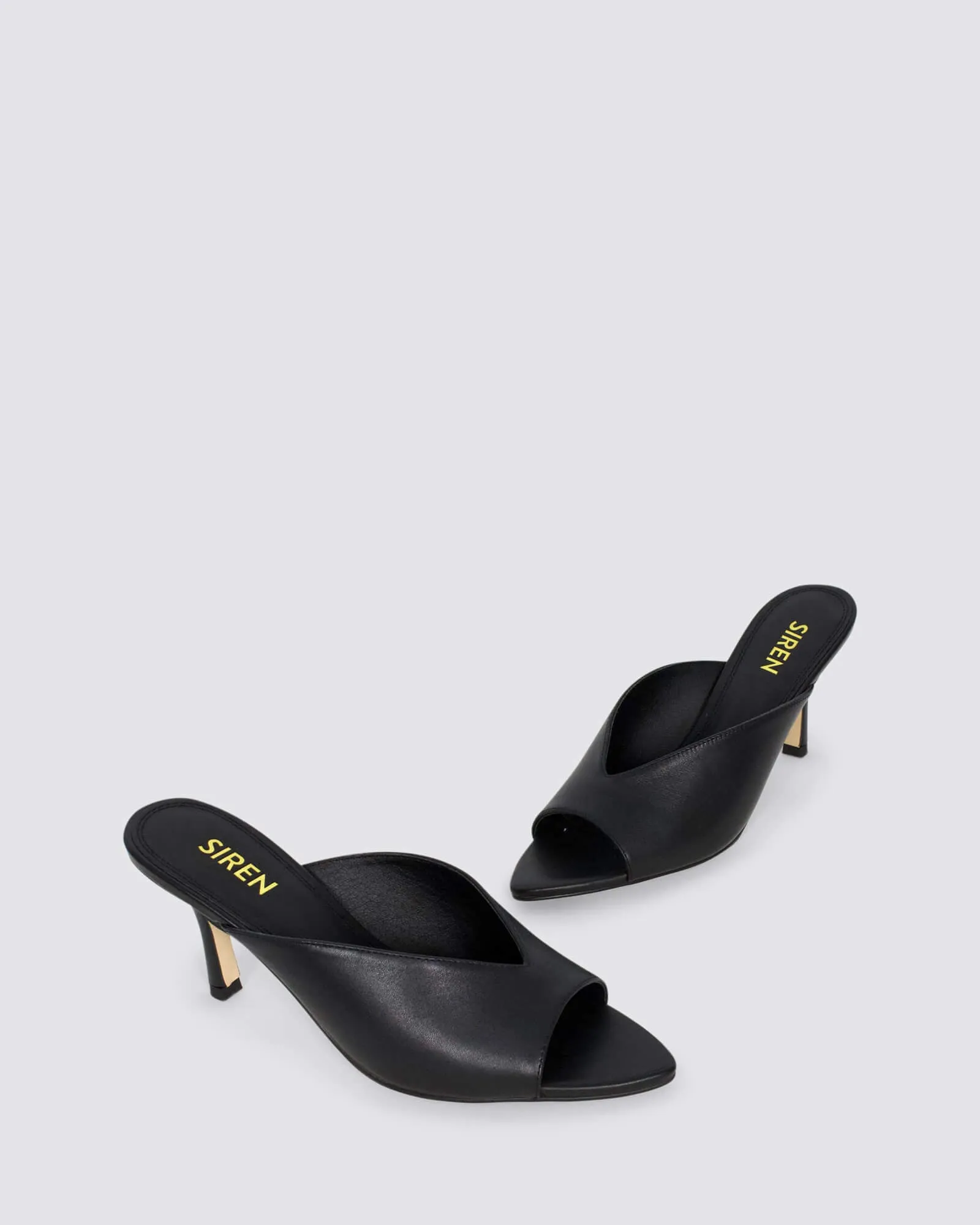 MABEL MULES BLACK LEATHER