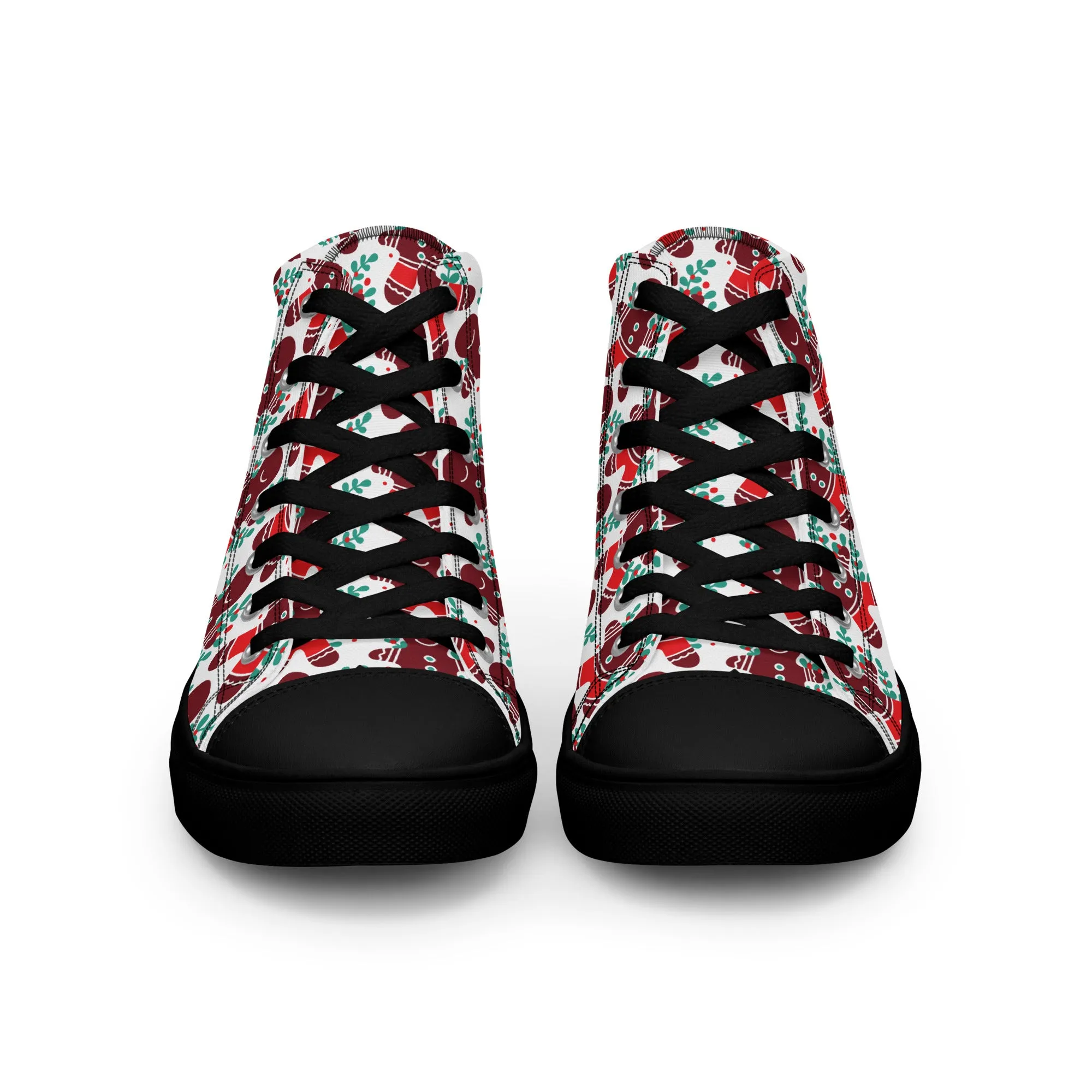 Men Christmas High Top Canvas Shoes (Glamourange Holiday Magic Canvas Shoes For Men - 008)