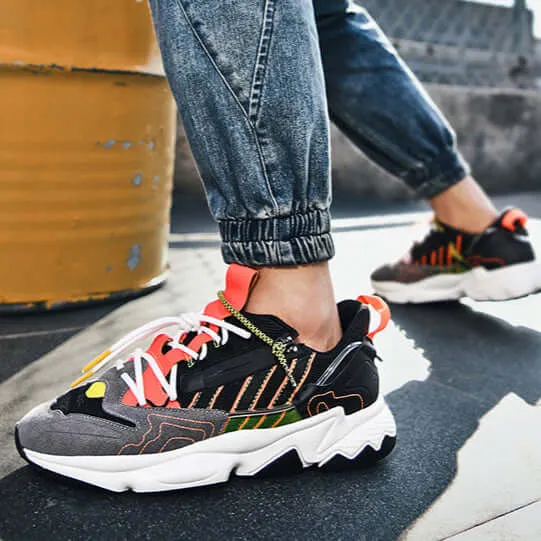Men's Breathable Running Shoes with Cushioned Sole