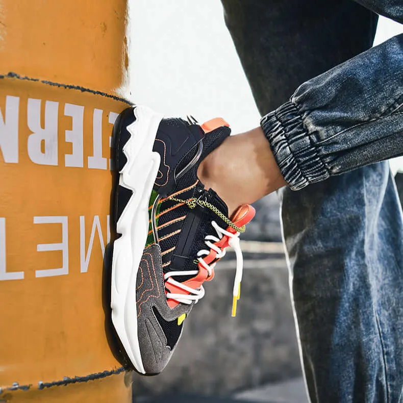 Men's Breathable Running Shoes with Cushioned Sole