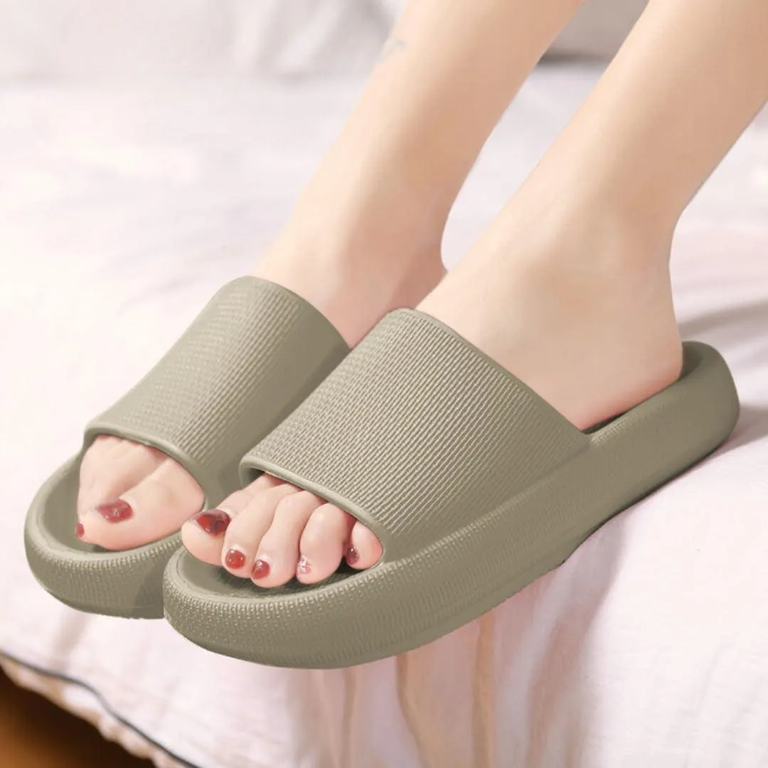 Non Slip Cushion Slippers - Quick Drying Open Toe Design