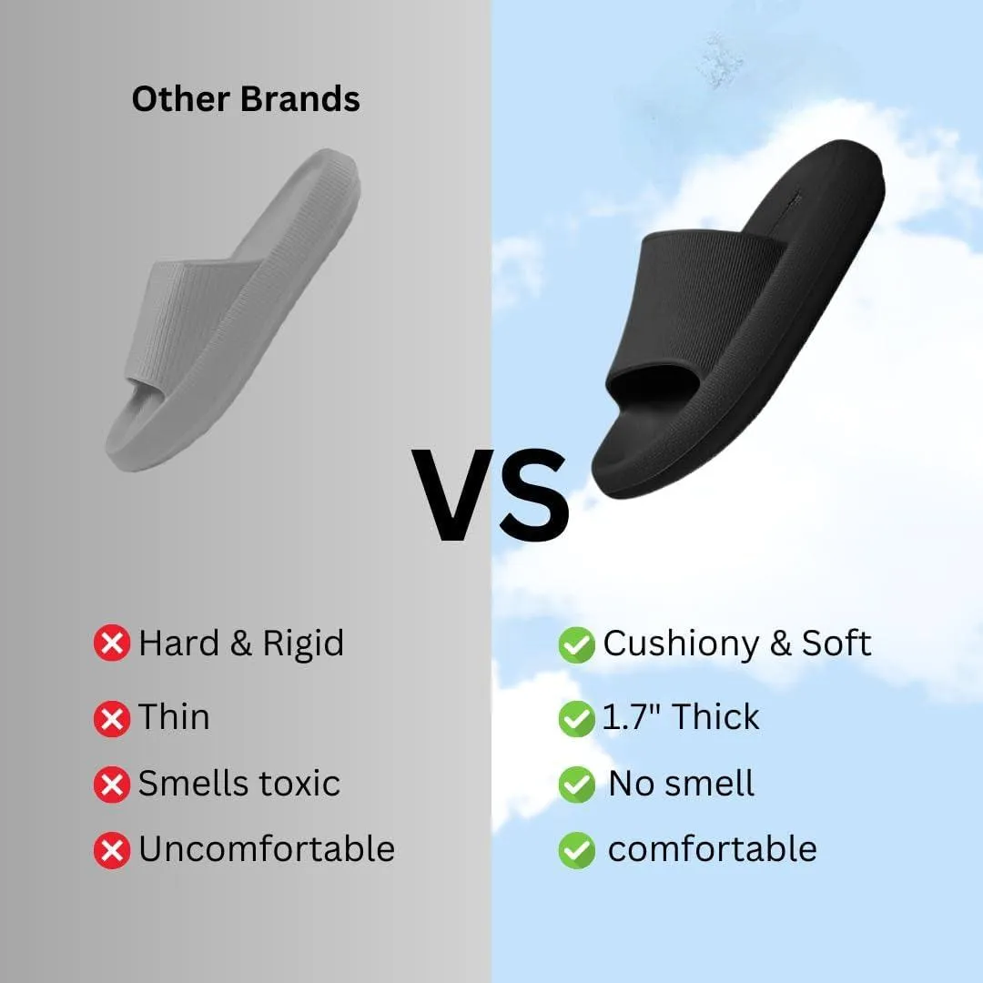 Non Slip Cushion Slippers - Quick Drying Open Toe Design