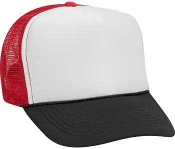 OTTO Polyester Foam Front 5 Panel High Crown Mesh Back Trucker Hat
