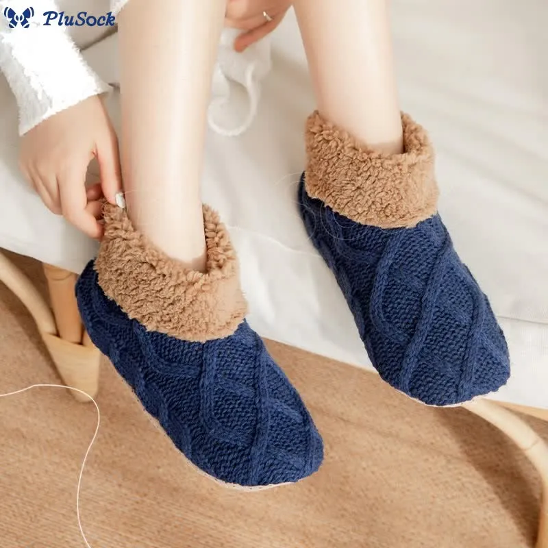 Plus Size Non Slip Fuzzy Slipper Socks