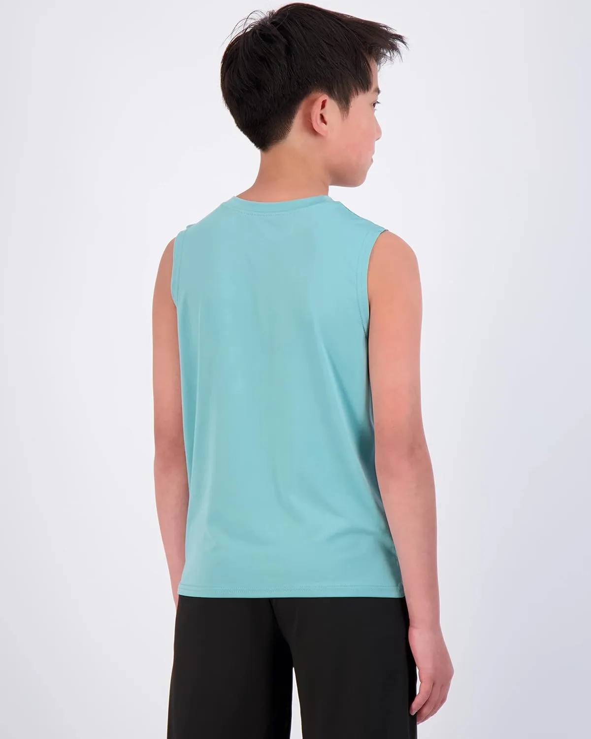Real Essentials 5 Pack: Boys Dry-Fit Active Athletic Performance Tank Top
