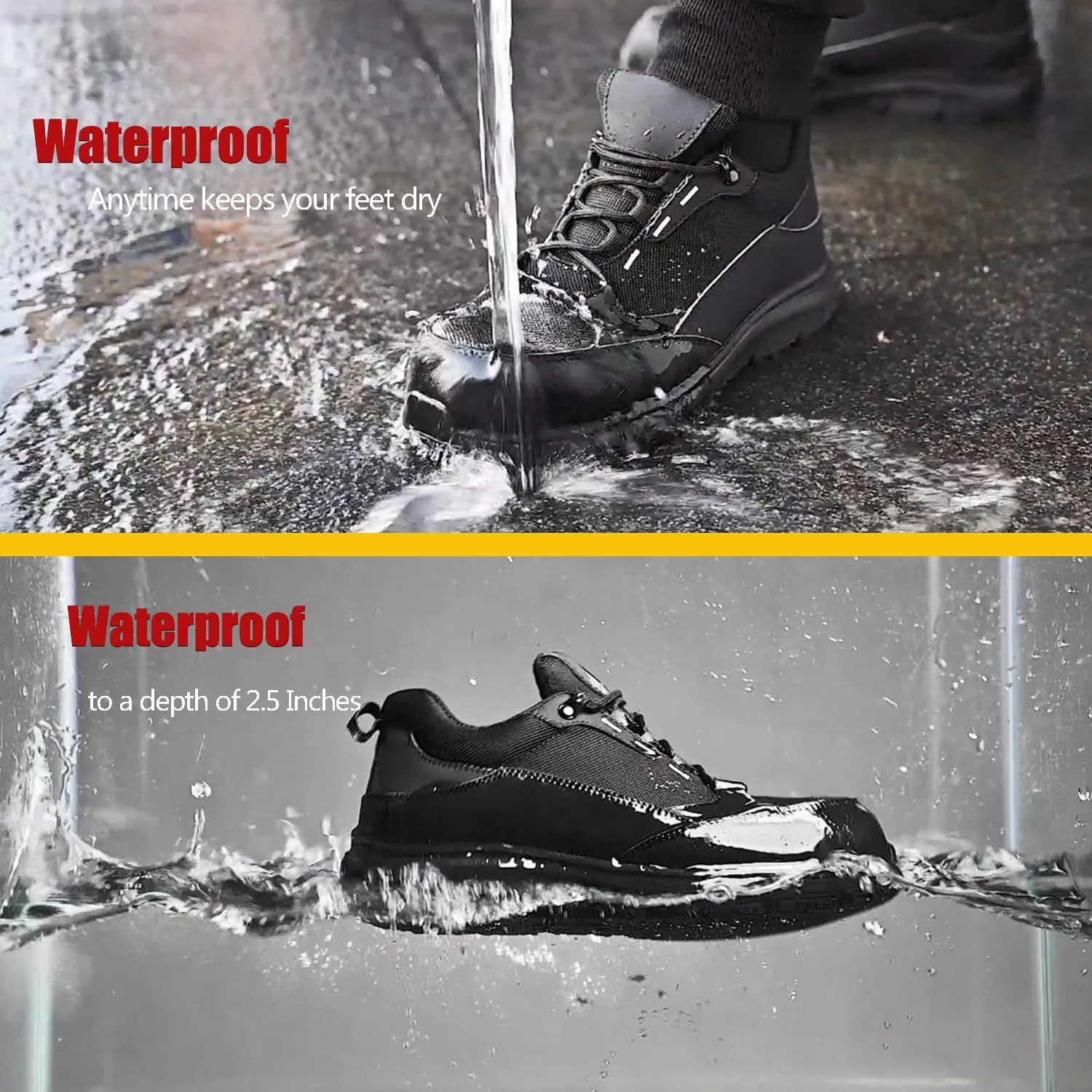 ulogu Steel Toe Shoes for Men WomenWaterproof Lightweight Roofing ShoeSafety Industrial Work Sneakers