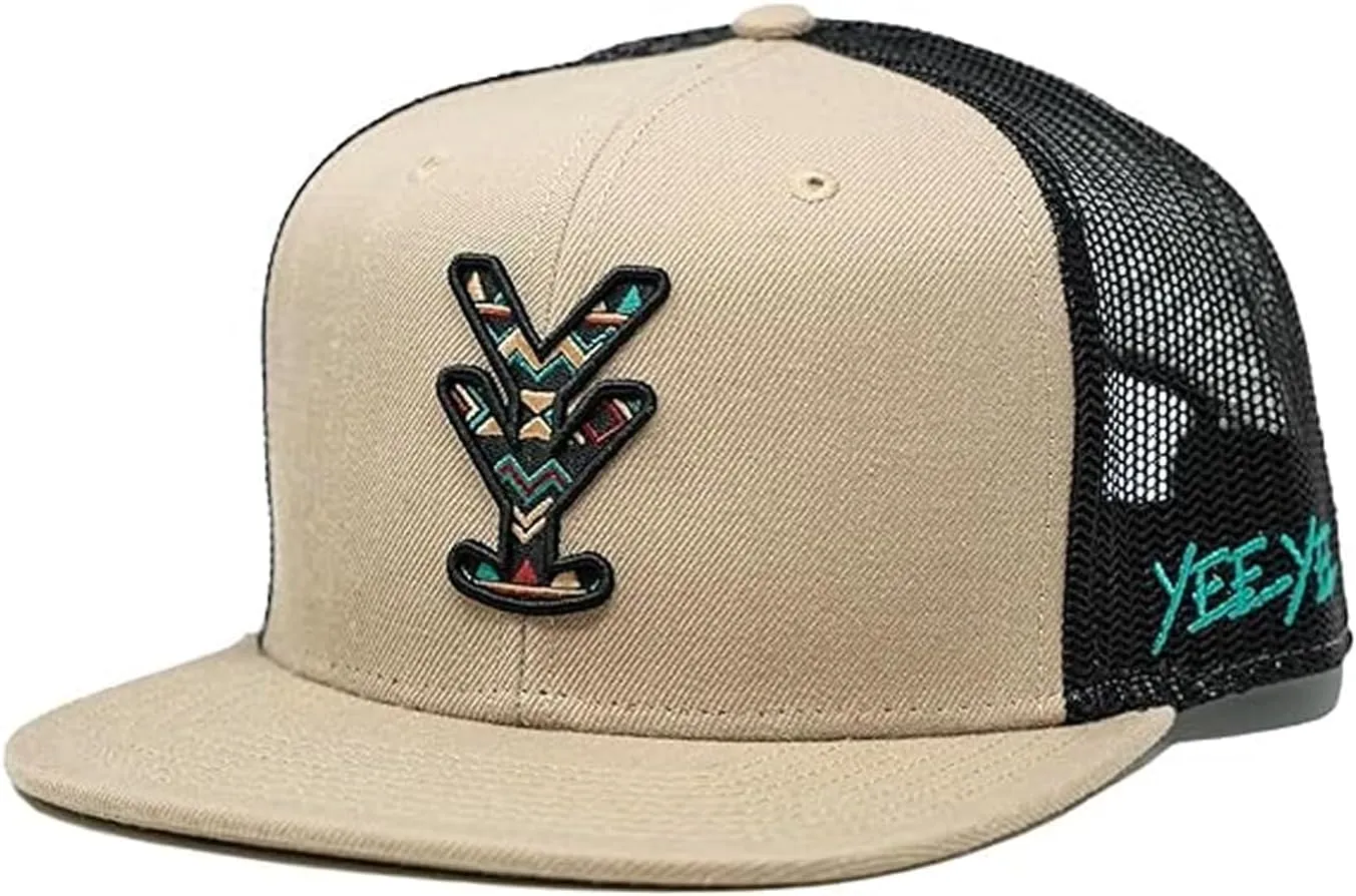 Yee Yee Apparel Tombstone Hat ?C Men??s Trucker Hat with Adjustable Snapback and Mesh Back, Men??s Snap Cap with Flat Bill Brim